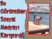 DENİZ KENARINDA BİKİNİYLE NAMAZ KILDI, SOSYAL MEDYA KARIŞTI…